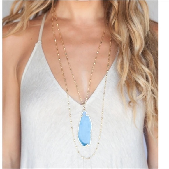 Heather Gardner Agate Slice Necklace - Picture 13 of 16